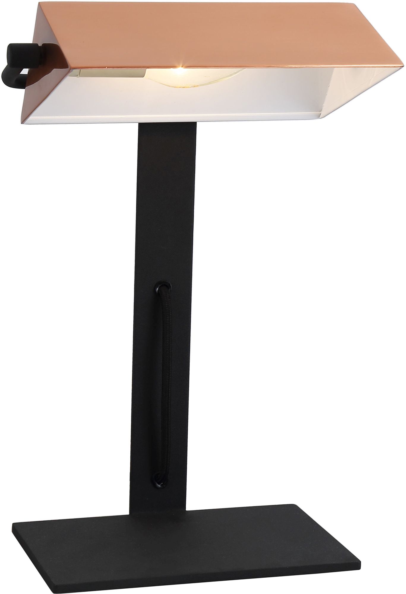 Candellux Banker lampa biurkowa 1x40W czarna/miedziana 41-78346