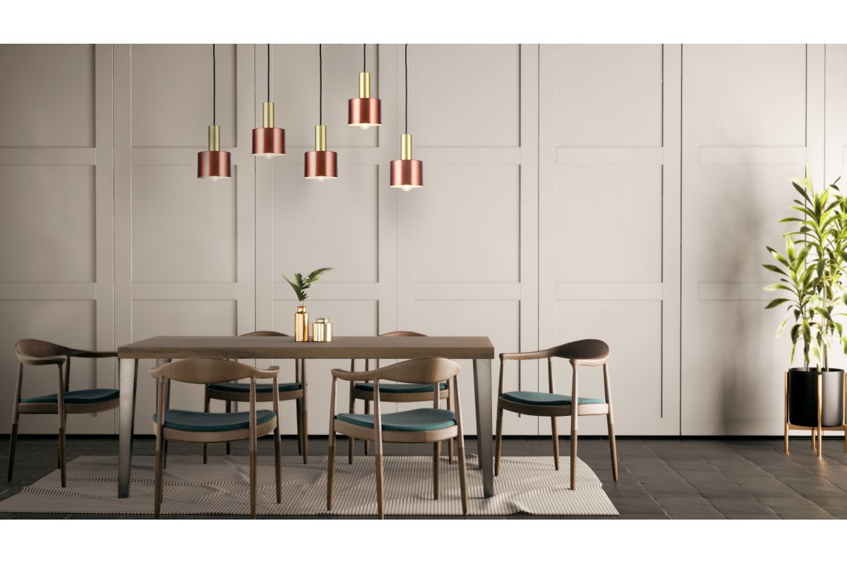 GTV Selvia lampa wisząca 1x40 W złota OS-SELV-40-DEC