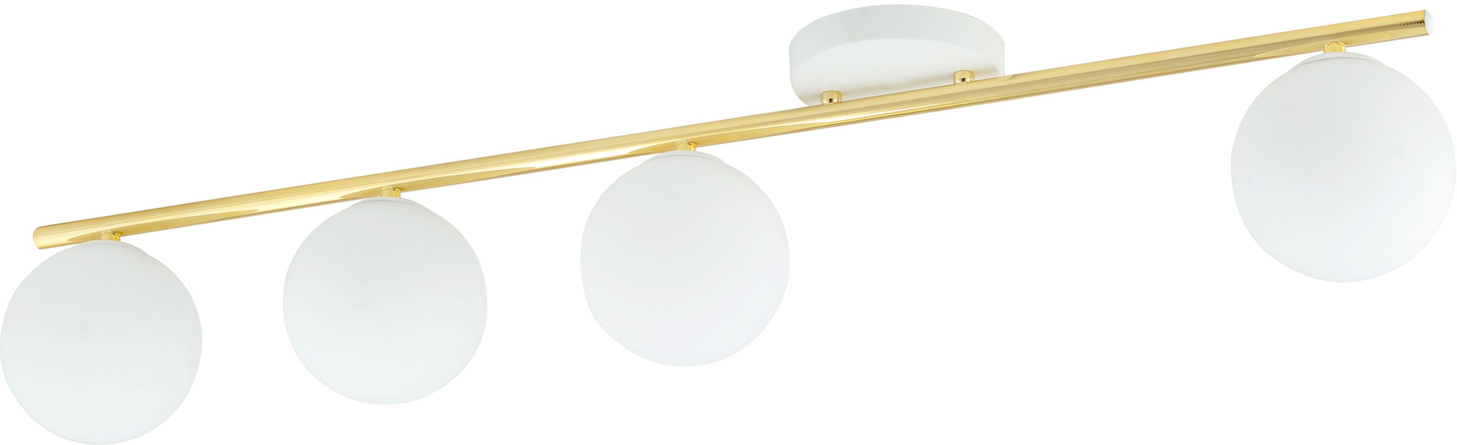 Emibig Monza lampa podsufitowa 4x10W biały/złoty/opal 1253/4