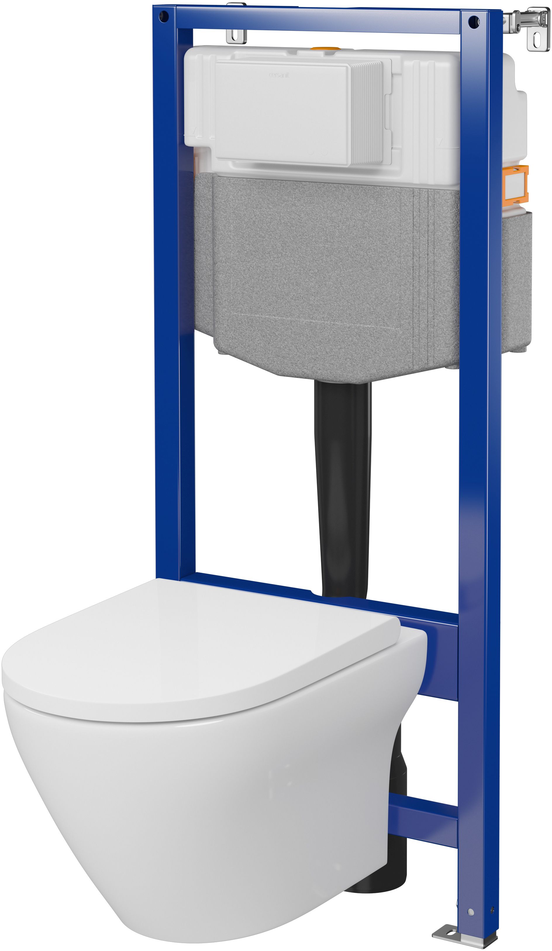 Zestaw Cersanit Larga miska WC CleanOn z deską wolnoopadającą i stelaż podtynkowy Aqua 2.0 S701-800 - Wysyłka w 24h