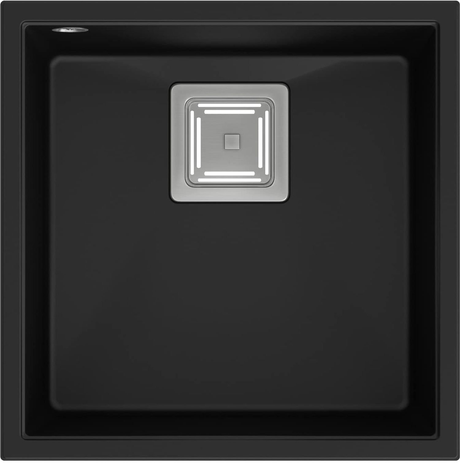 Quadron David 40 zlewozmywak 42x42 cm GraniteQ pure carbon/stal HQD4242U7-BS