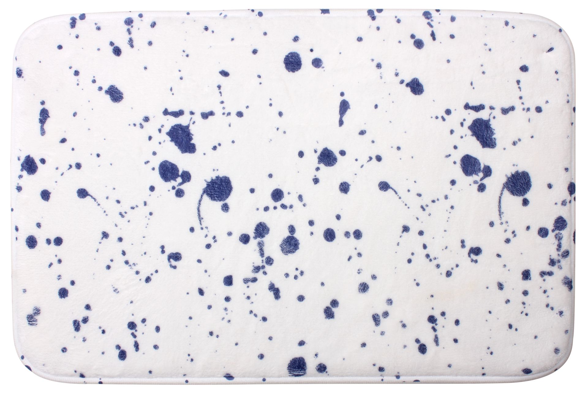 Splendid Enamel dywanik łazienkowy 60x40 cm prostokątny biały-niebieski LA-ENAMEL-MATA-BIA