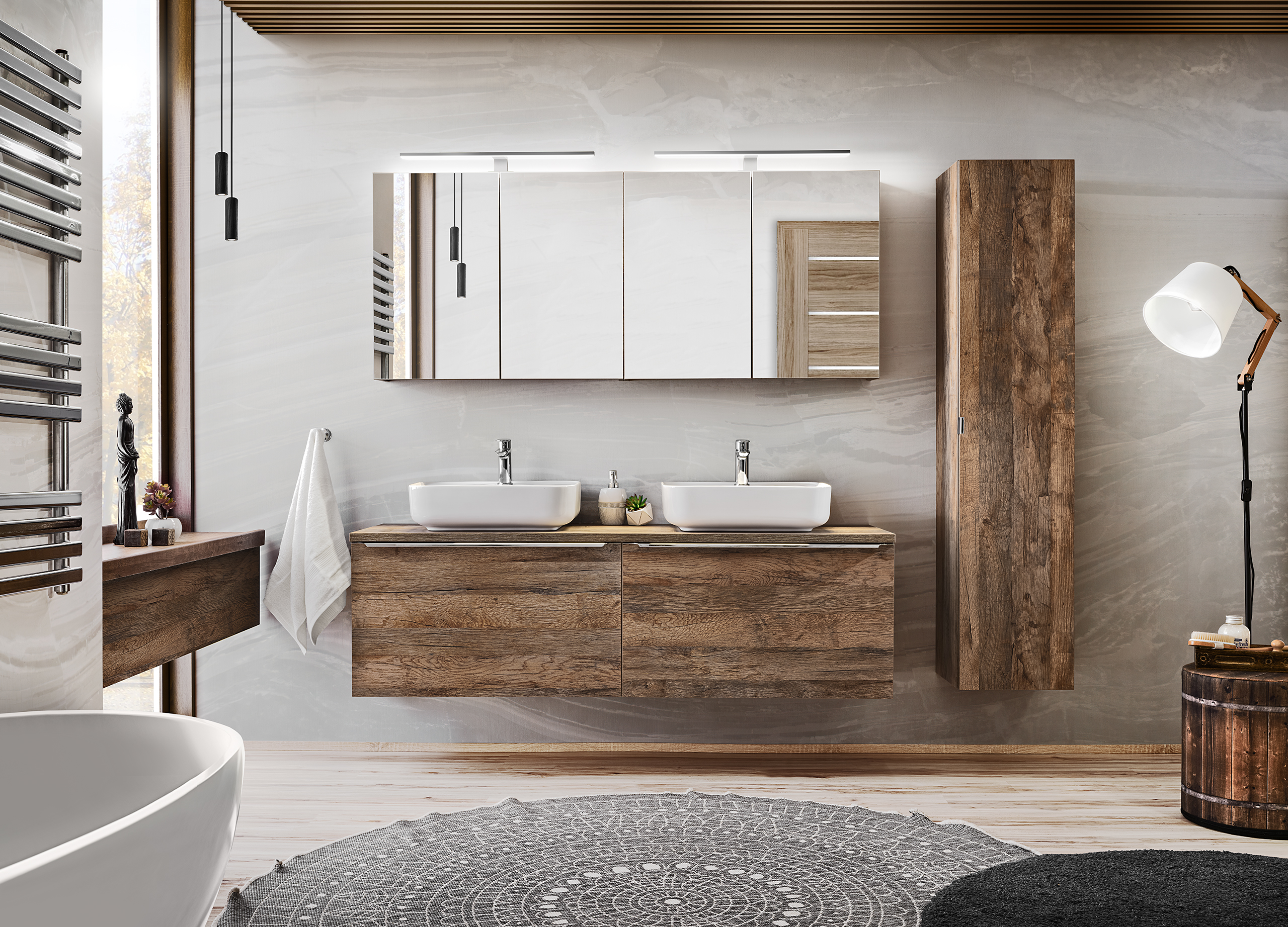 Comad Sante Fe Oak blat naszafkowy 160,4x46 cm dąb SANTAFEOAK89-160-A