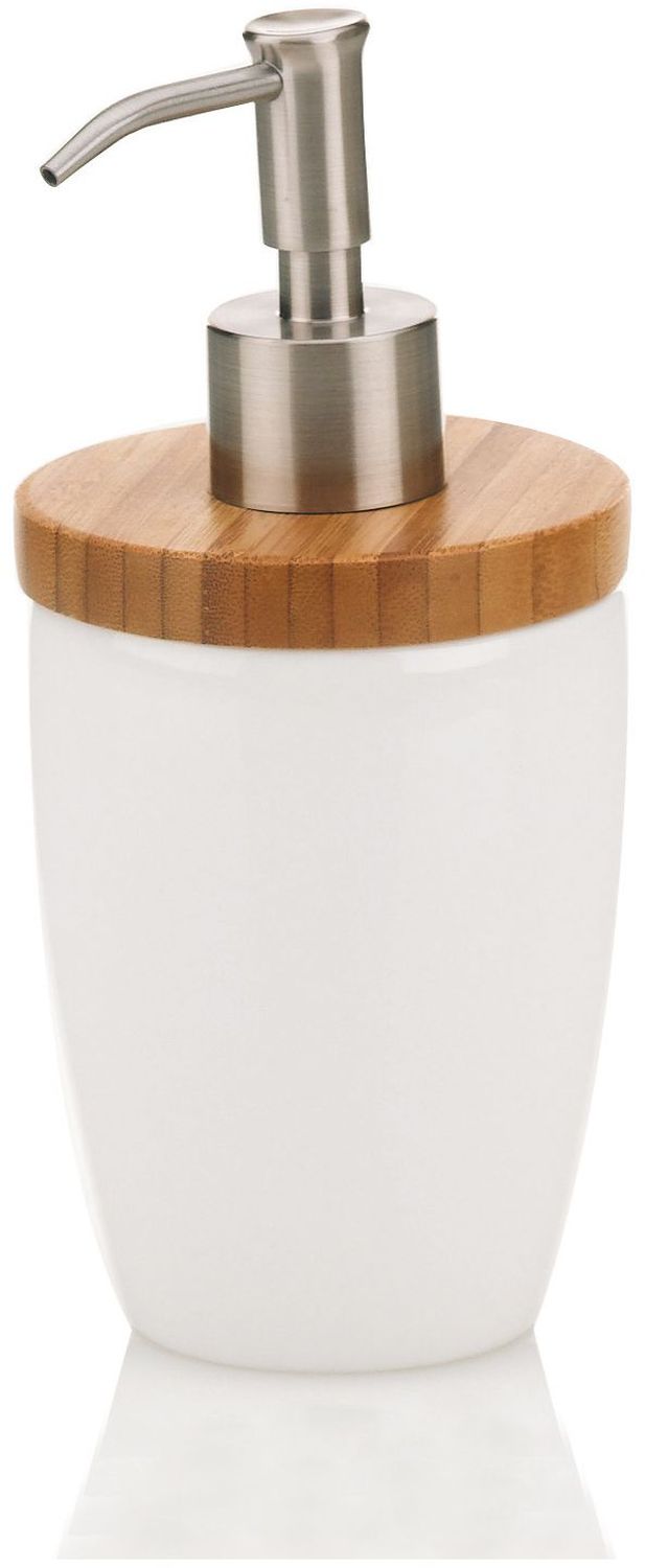 Kela Natura dozownik do mydła 350 ml stojący ceramika/bambus 18596 - Wysyłka w 24h