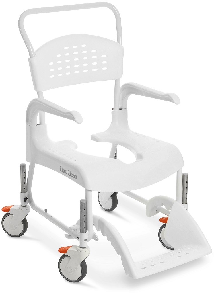 Etac Clean wózek inwalidzki z funkcją toalety biały 80229208