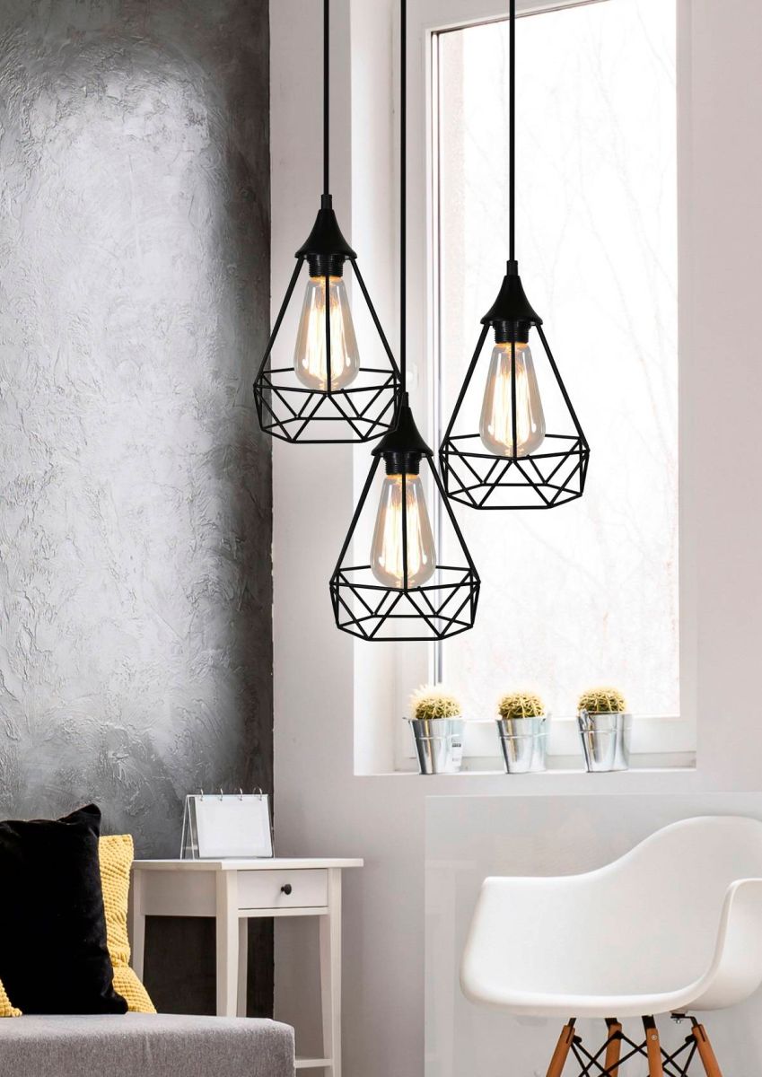 Candellux Graf lampa wisząca 3x60W czarna 33-62918