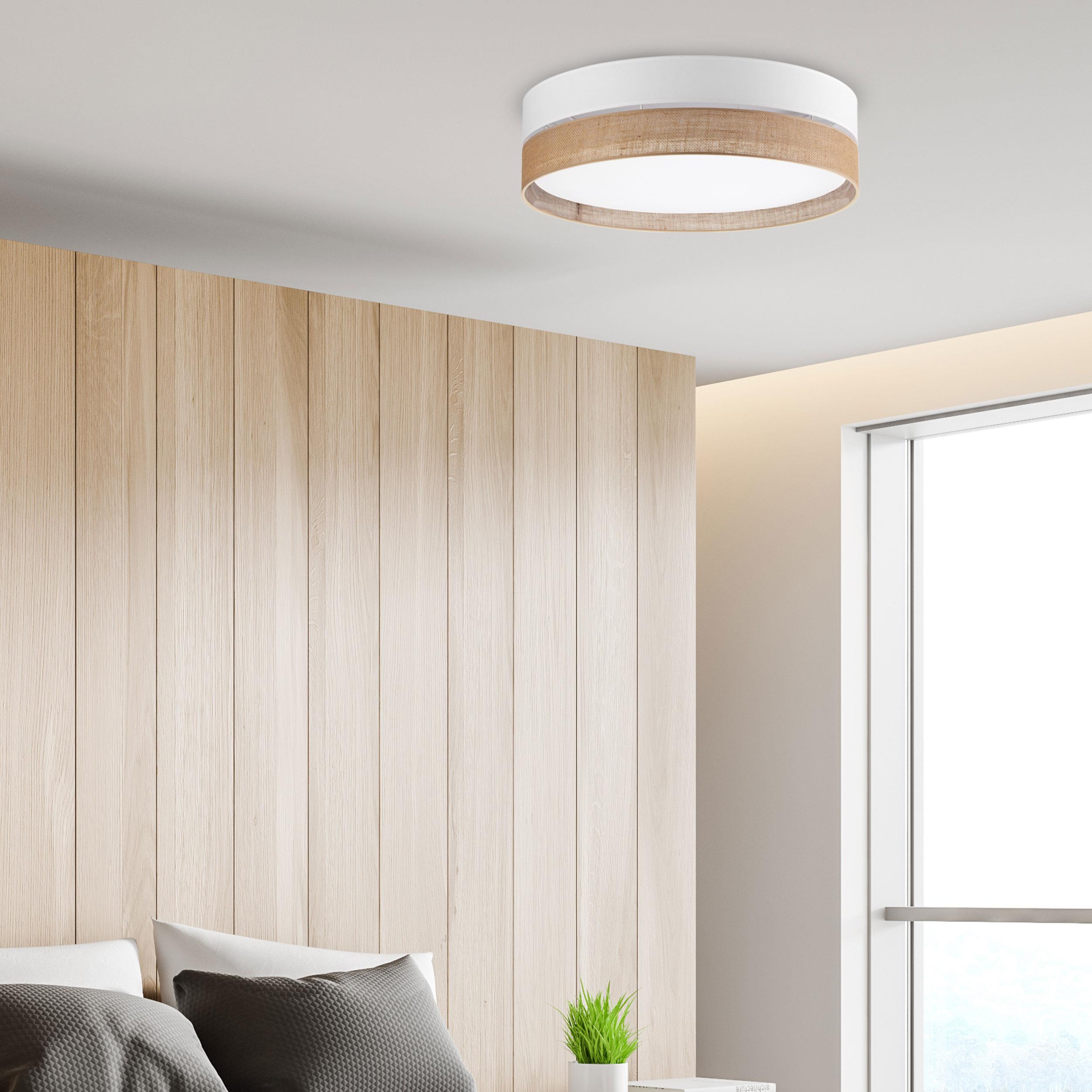 TK Lighting Linobianco plafon 4x15W biały/brązowy 6578