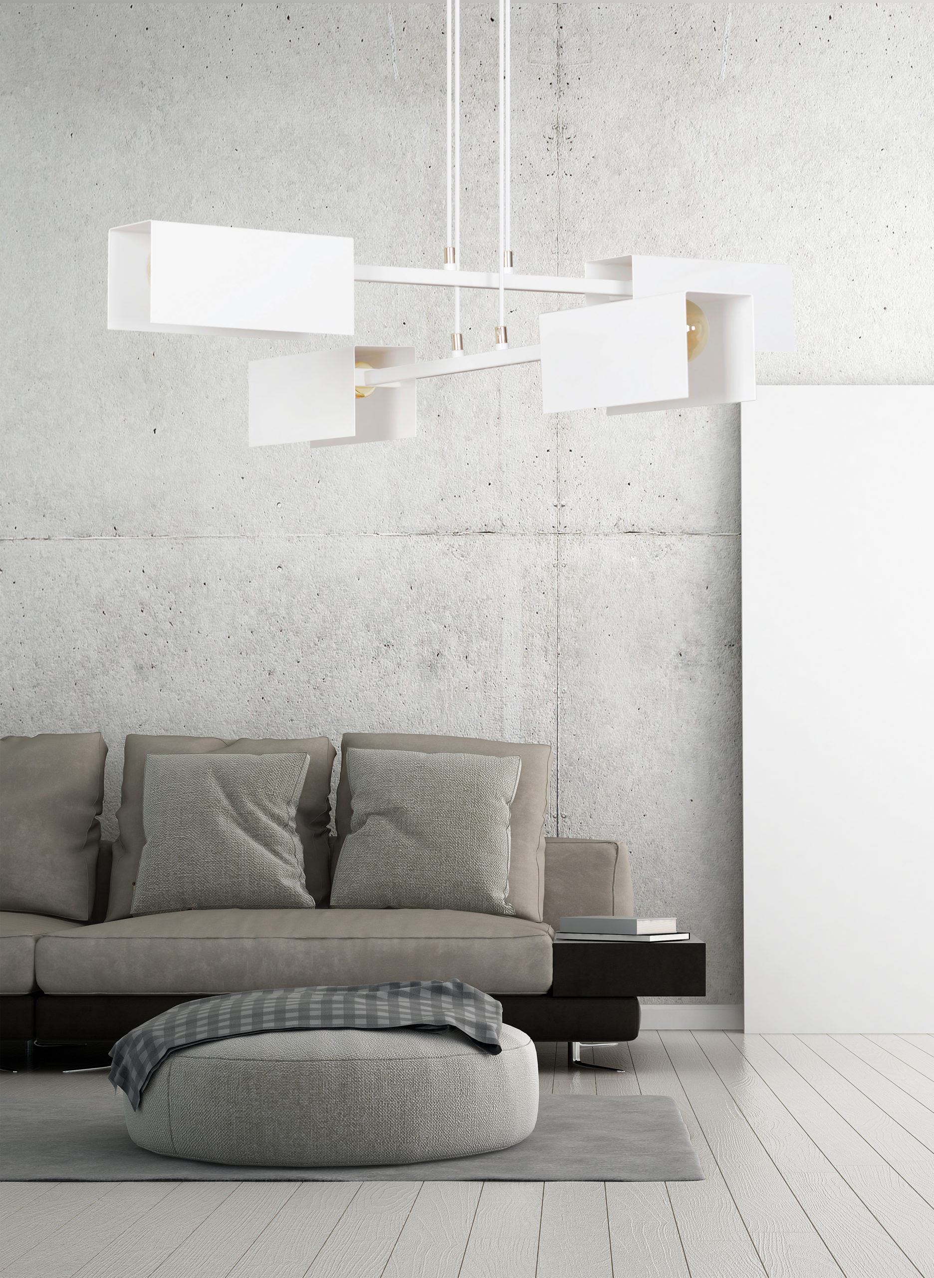 Emibig Tolos lampa wisząca 4x15 W biała 634/4