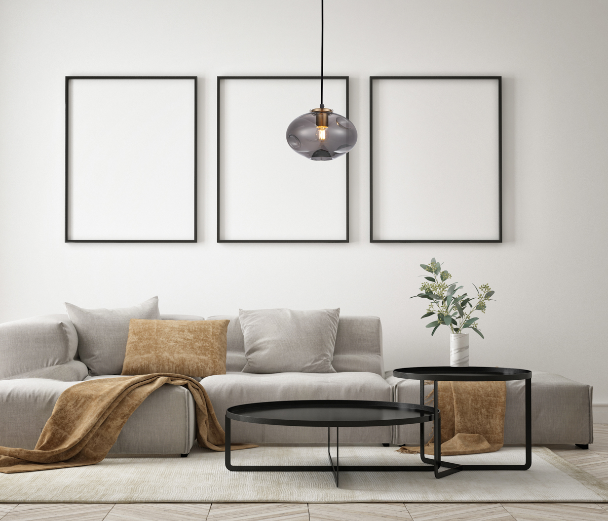 Italux Hatella lampa wisząca 1x40 W czarna-przydymiona-miedź PND-112038-1-BRO+SG