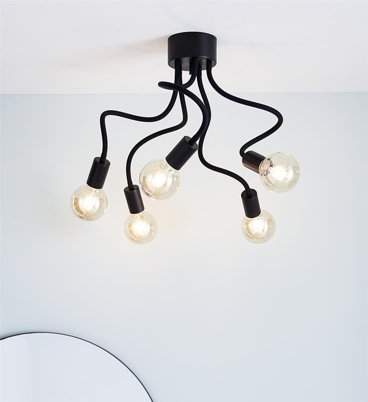 Markslöjd Medusa lampa podsufitowa 5x20 W czarna 107931