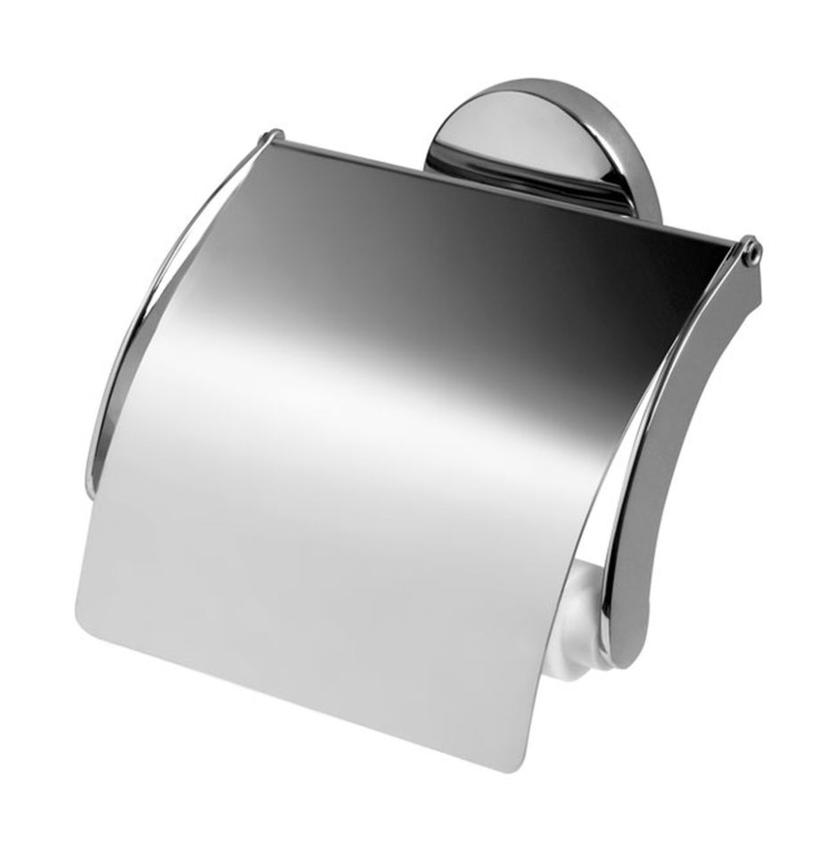 Bisk Chroma uchwyt na papier toaletowy z pokrywą chrom 01425 - Wysyłka w 24h