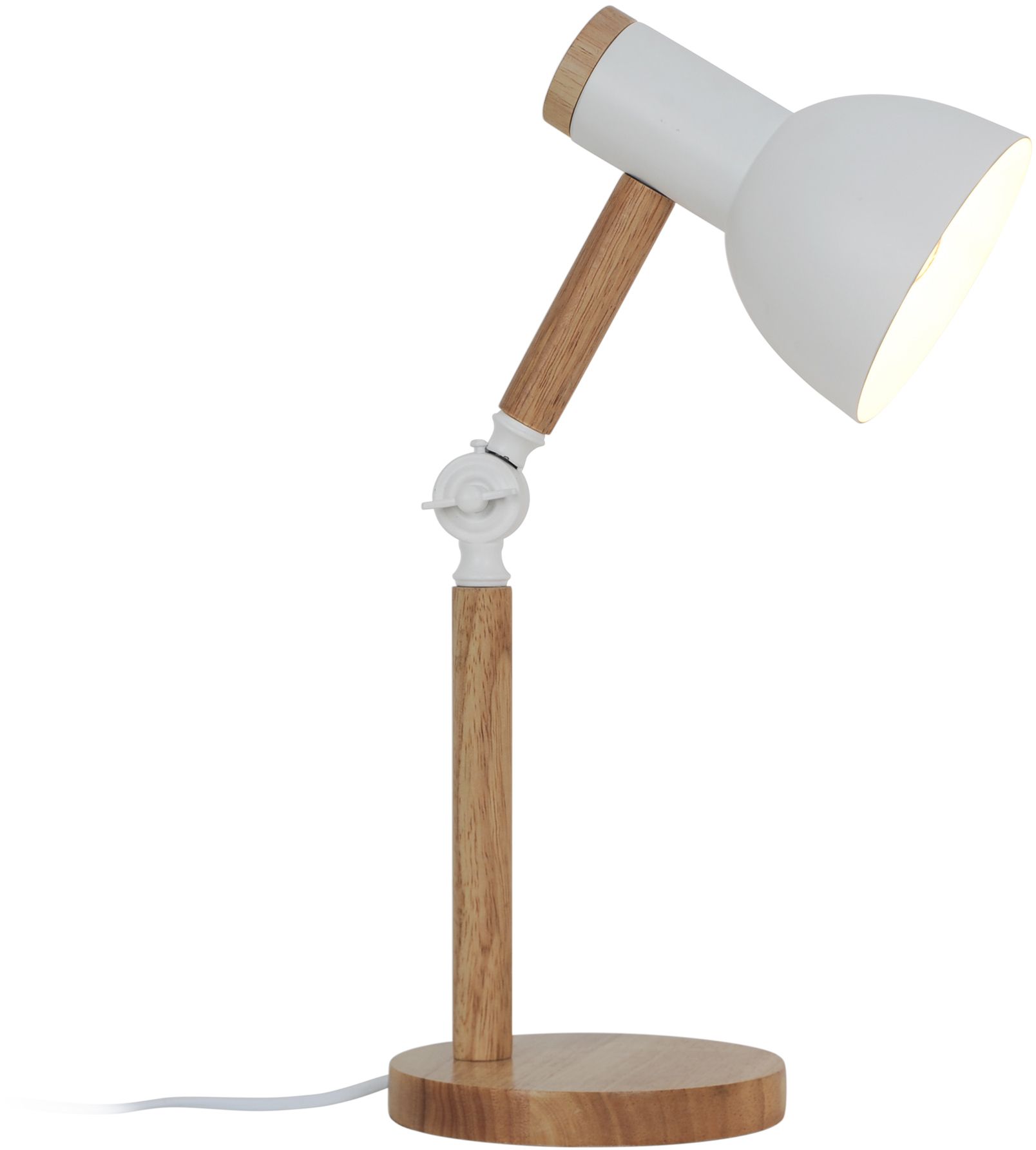 Zuma Line Balbo lampa stołowa 1x40W biały/drewno T22004B-WH
