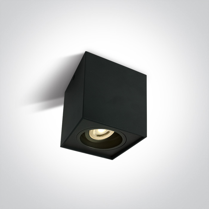 One Light Karlowasi lampa podsufitowa 1x10W czarna 12105YA/B