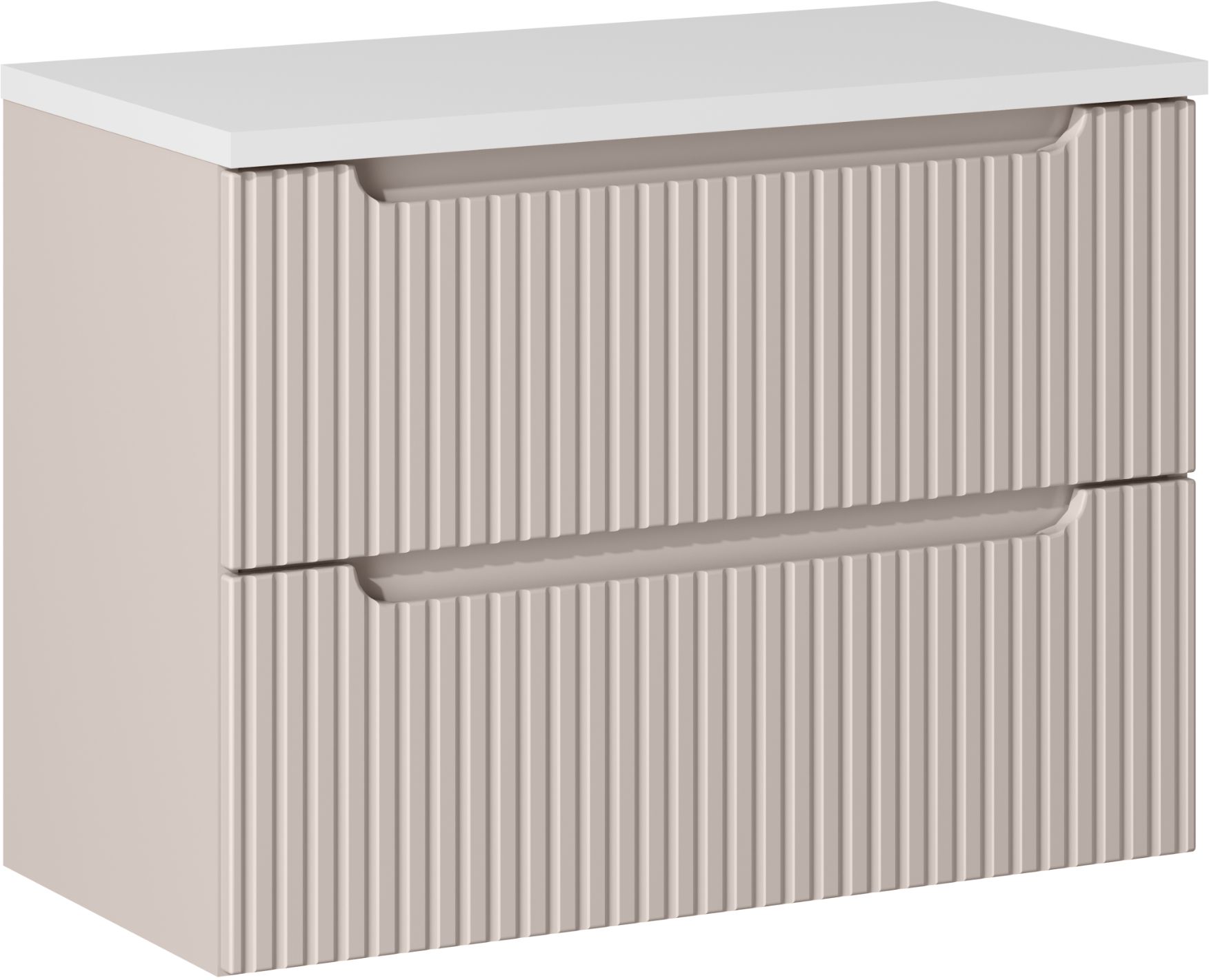 Zestaw Comad Nova Cashmere szafka 80x39x57 cm podumywalkowa wisząca z blatem kaszmir SET-NOC B WHITE 80CM S - Wysyłka w 24h