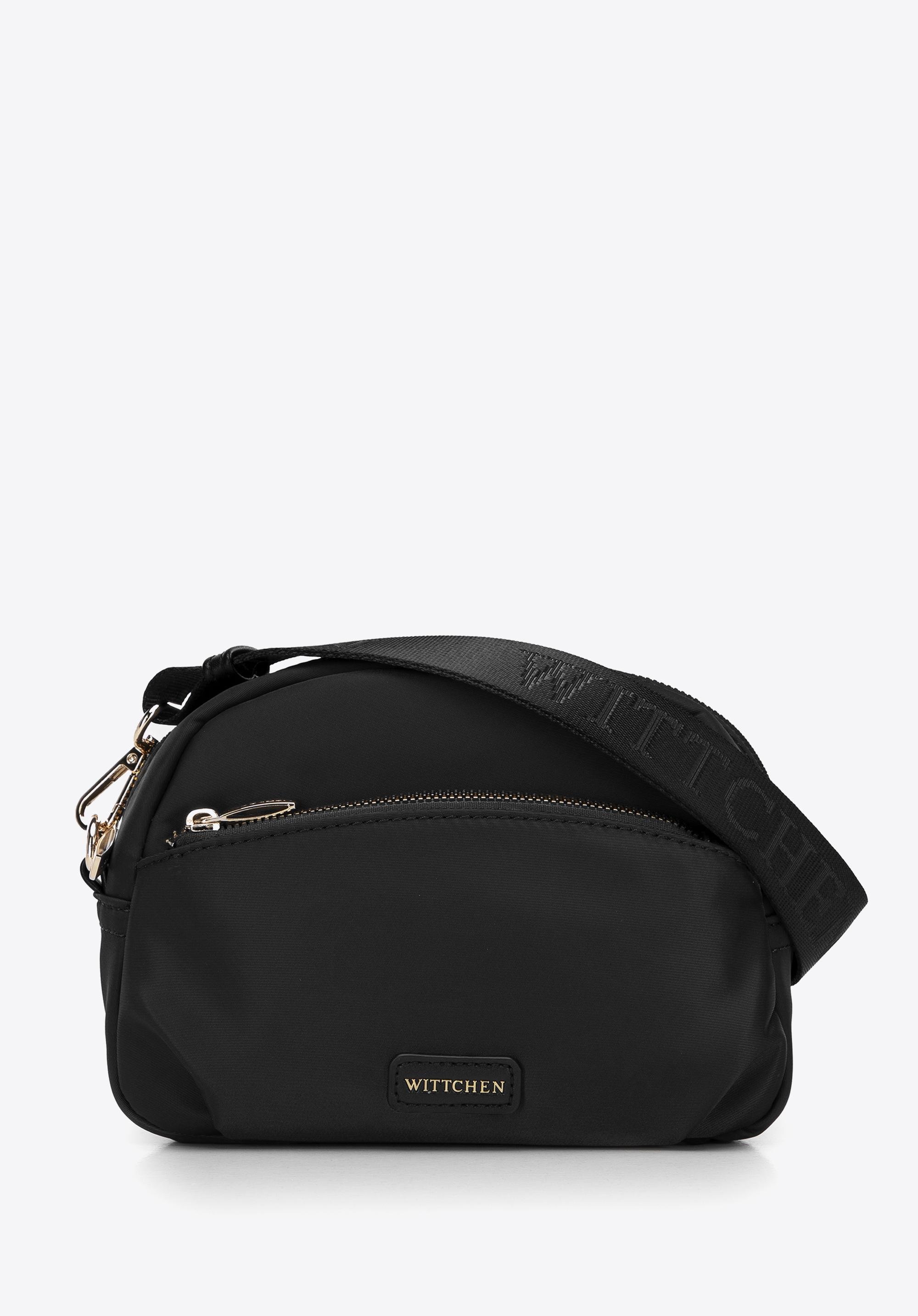 Damska torebka crossbody z nylonu czarna