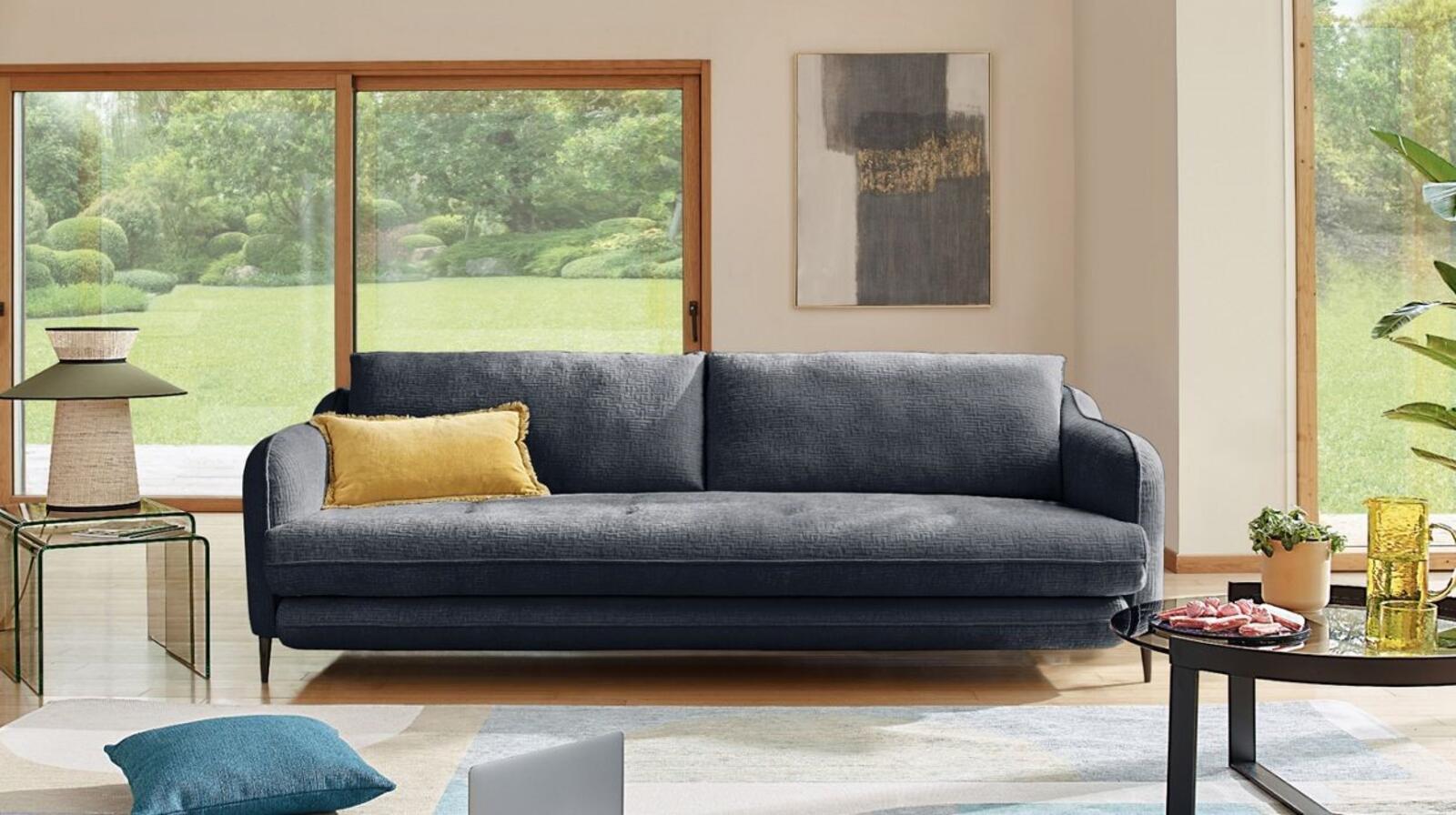 Sofa rozkładana podwójna Jade antracyt