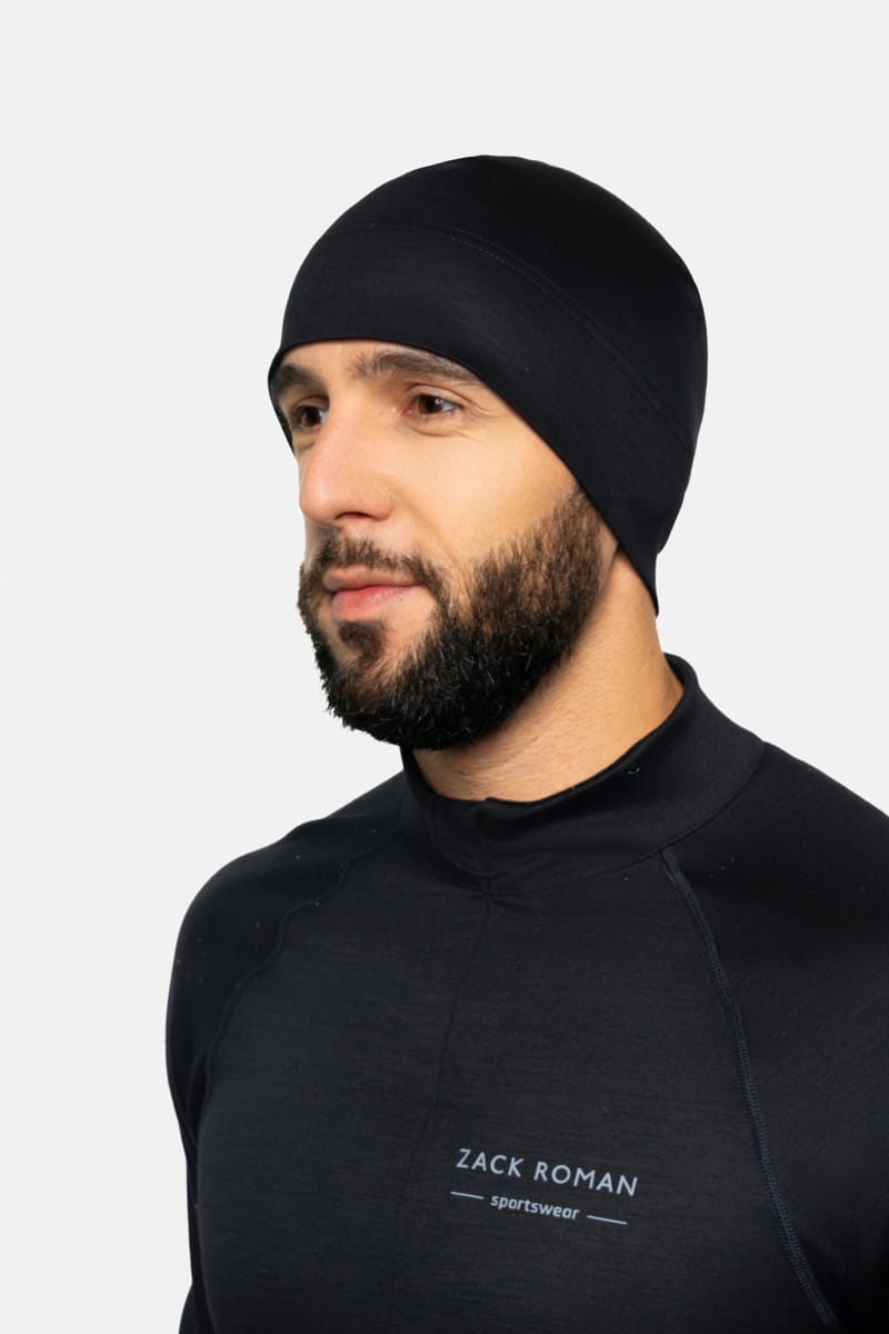 Czapka sportowa Expedition Extra Warm z wełny merino, czarna, 283 gr