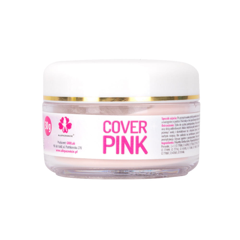 Puder akrylowy do paznokci Allepaznokcie Cover Pink 30 g Nr 7