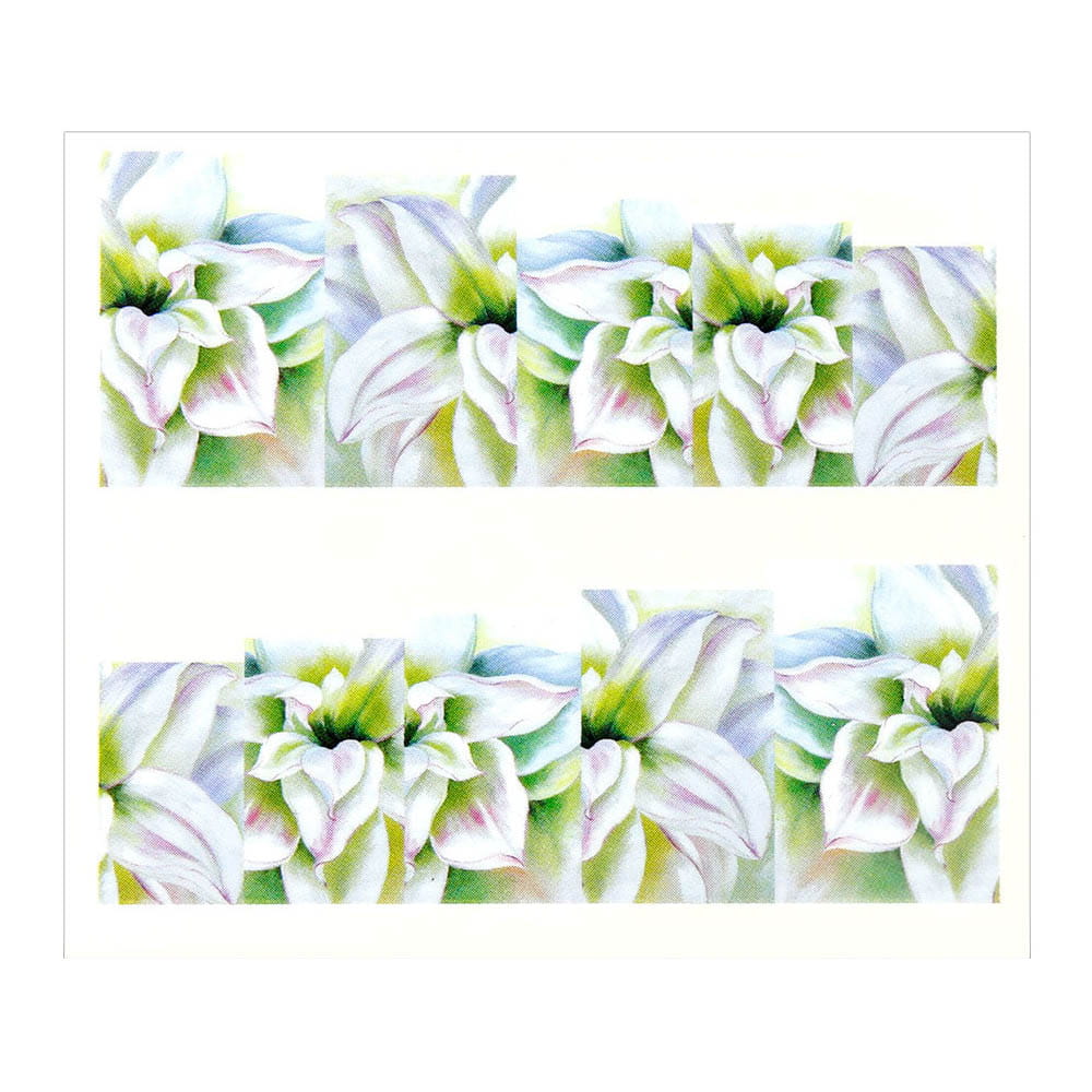 Naklejki wodne do paznokci arkusz 6,5 x 5,5cm na 10 palców A055