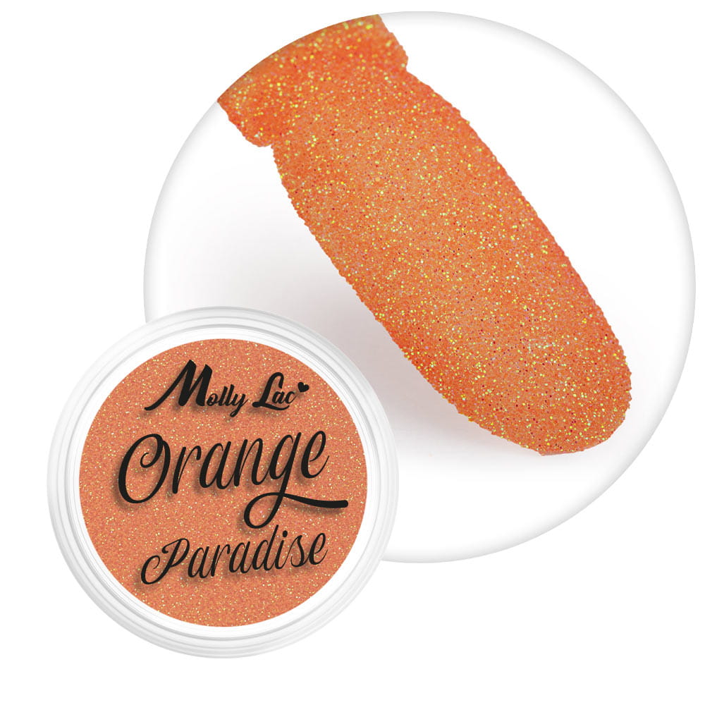Pyłek do paznokci Orange Paradise MollyLac 1 g Nr 5