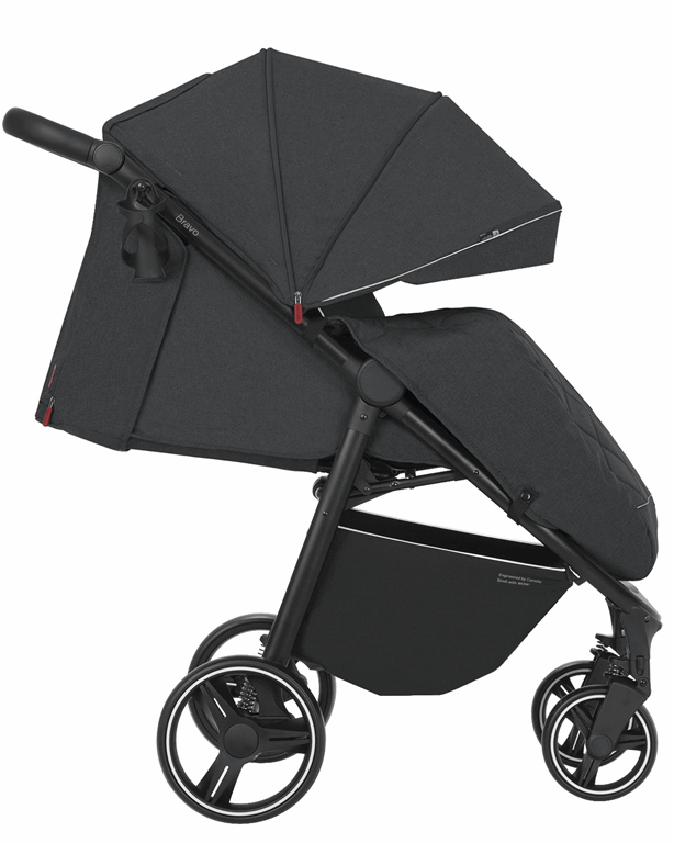 Carrello Bravo - dziecięcy wózek spacerowy-Serious Grey
