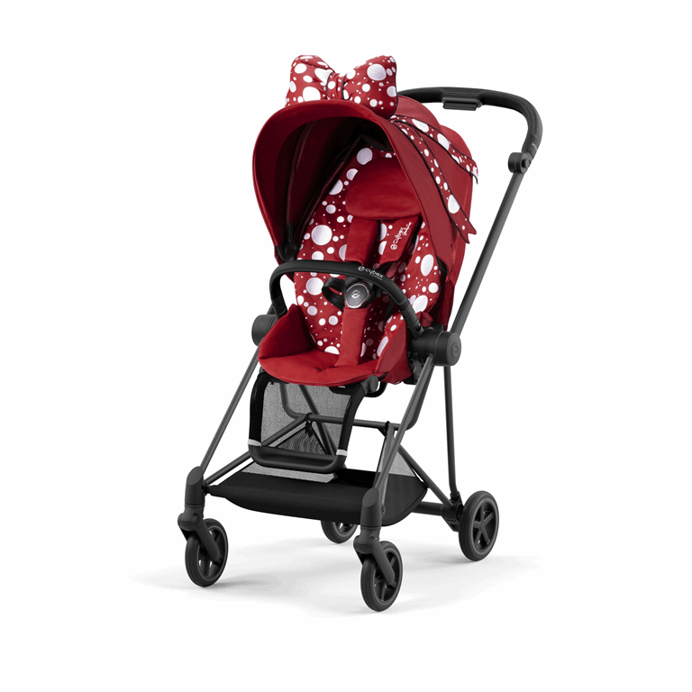 Cybex Mios 3.0 Fashion Collection - wózek spacerowy z gondolą Lux-Cybex by Jeremy Scott Petticoat-Chrome z brązową rączką