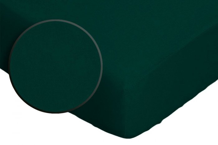 Prześcieradło 100% bawełna satynowa 160x230 bez gumki wz. PS 325 zieleń butelkowa