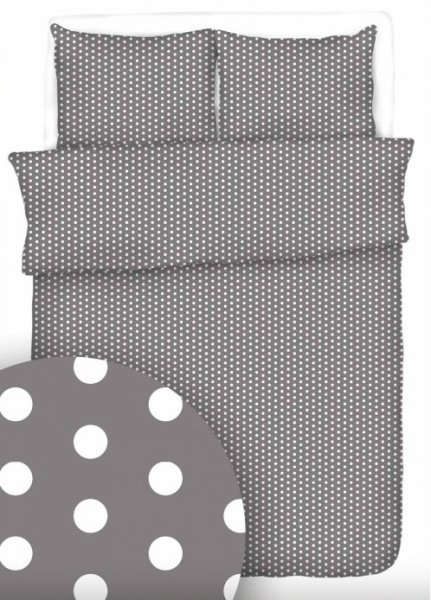 Poszewka 70x80 - KORA PREMIUM bawełniana wz. Grochy