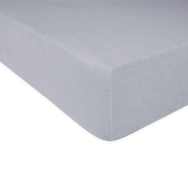 Grube Prześcieradło FROTTE z gumką do łóżeczka 60x120 popiel 024