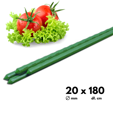Tyczka ogrodowa stalowy palik do pomidorów 2,0cm x 180cm 10szt.