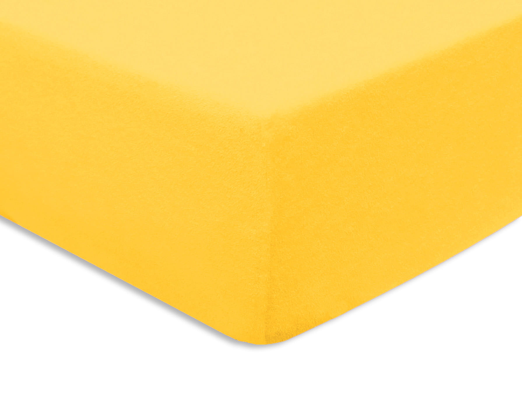 Prześcieradło frotte z gumką 140x200 jasny żółty