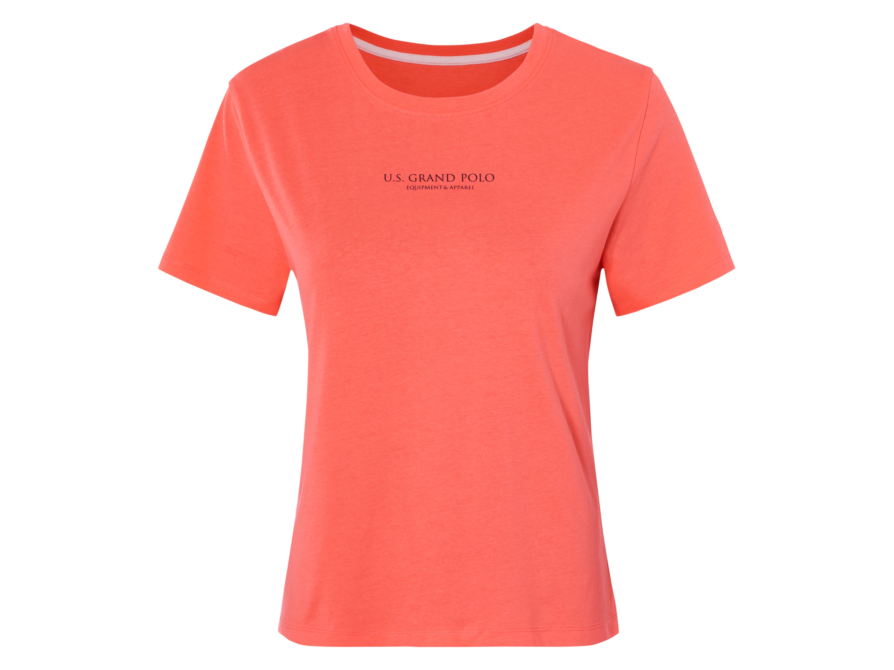esmara x Grand Polo T-shirt damski z bawełny Koralowy, S 36/38