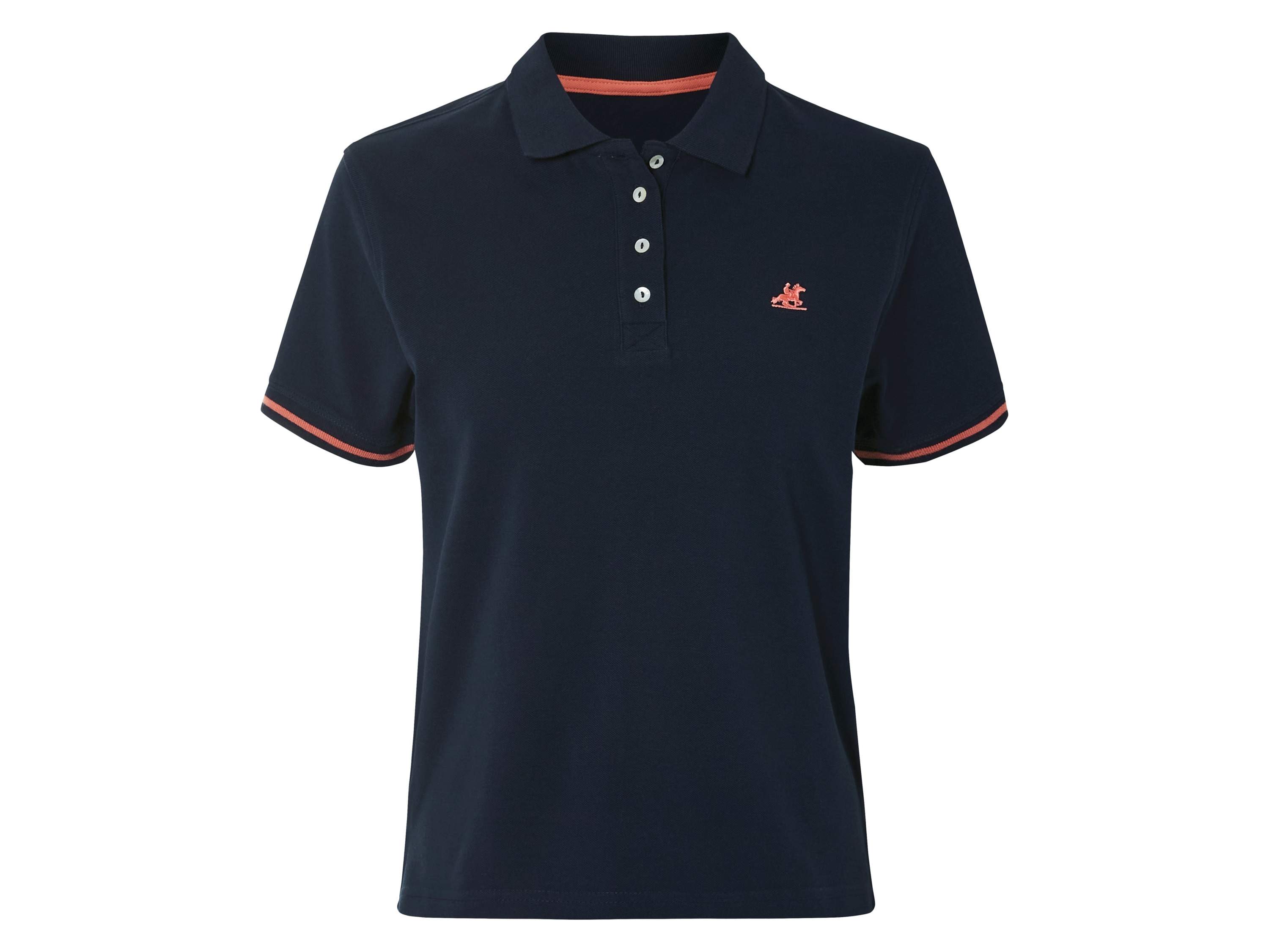 esmara x Grand Polo T-shirt polo damski z bawełny Granatowy, XS 32/34