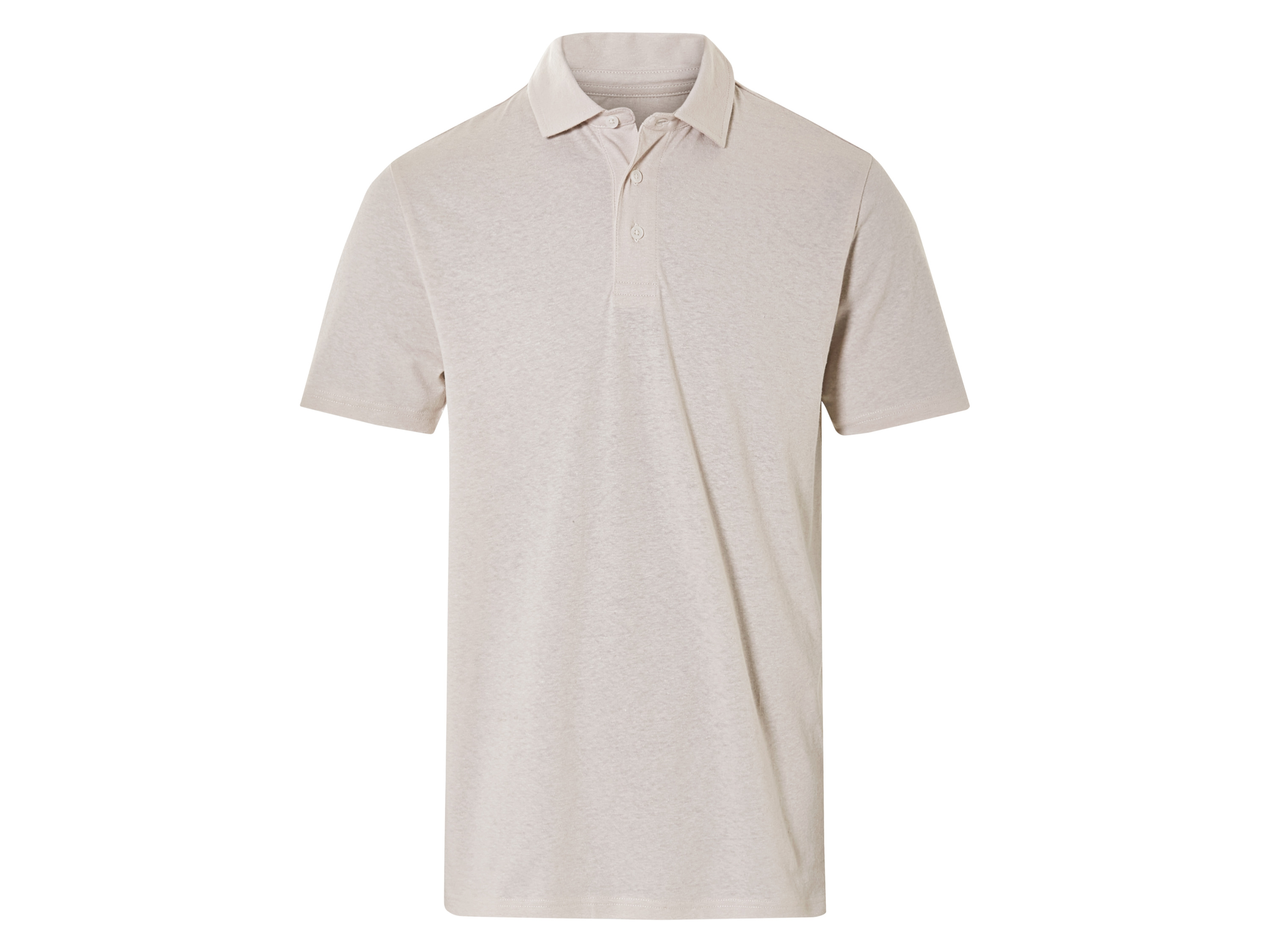 Livergy Koszulka polo męska z lnem i bawełną Beżowy, M 48/50