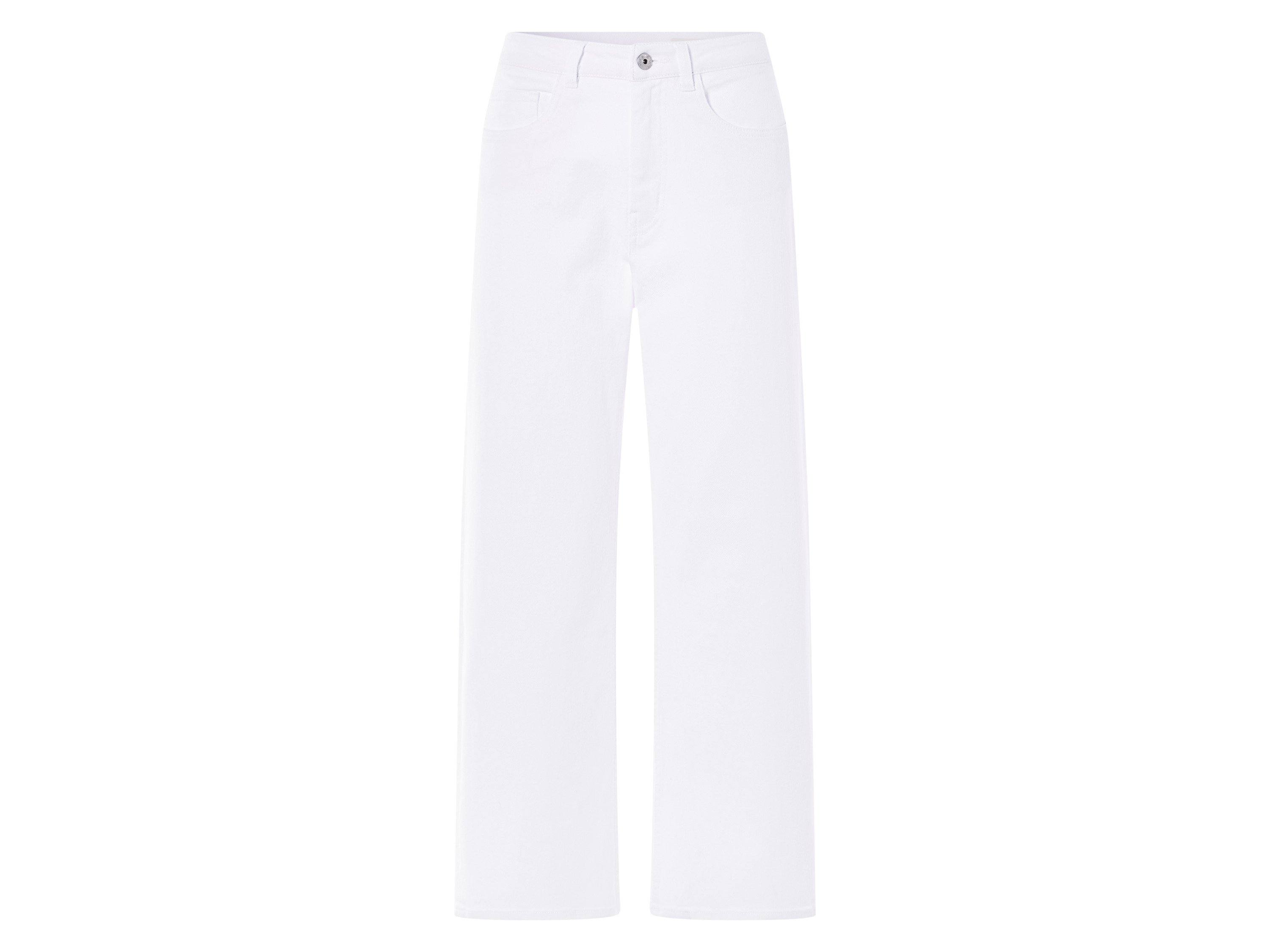 esmara Jeansy damskie z bawełną, Wide Leg Biały, 42