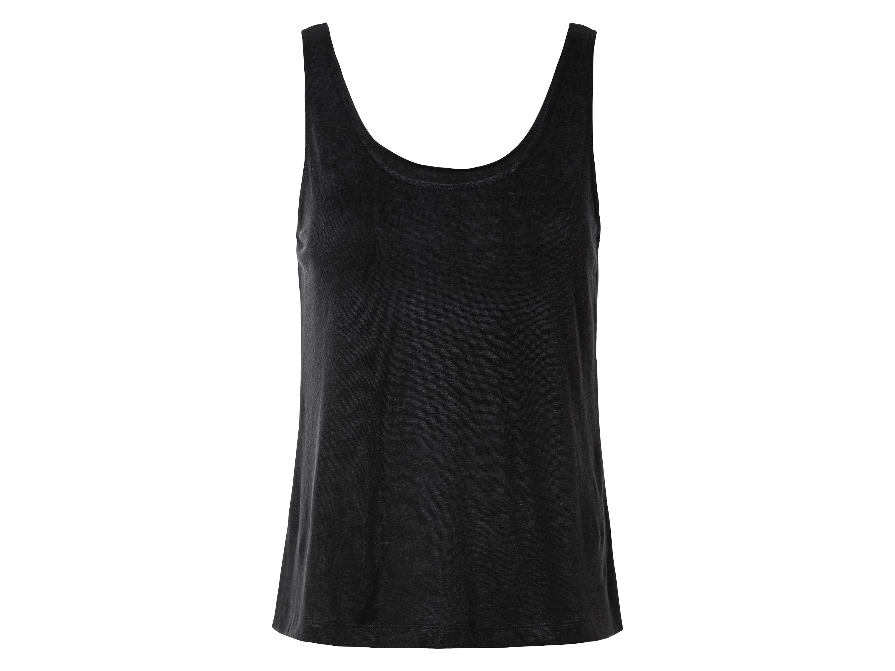 esmara Top damski z lnu XS 32/34, Czarny