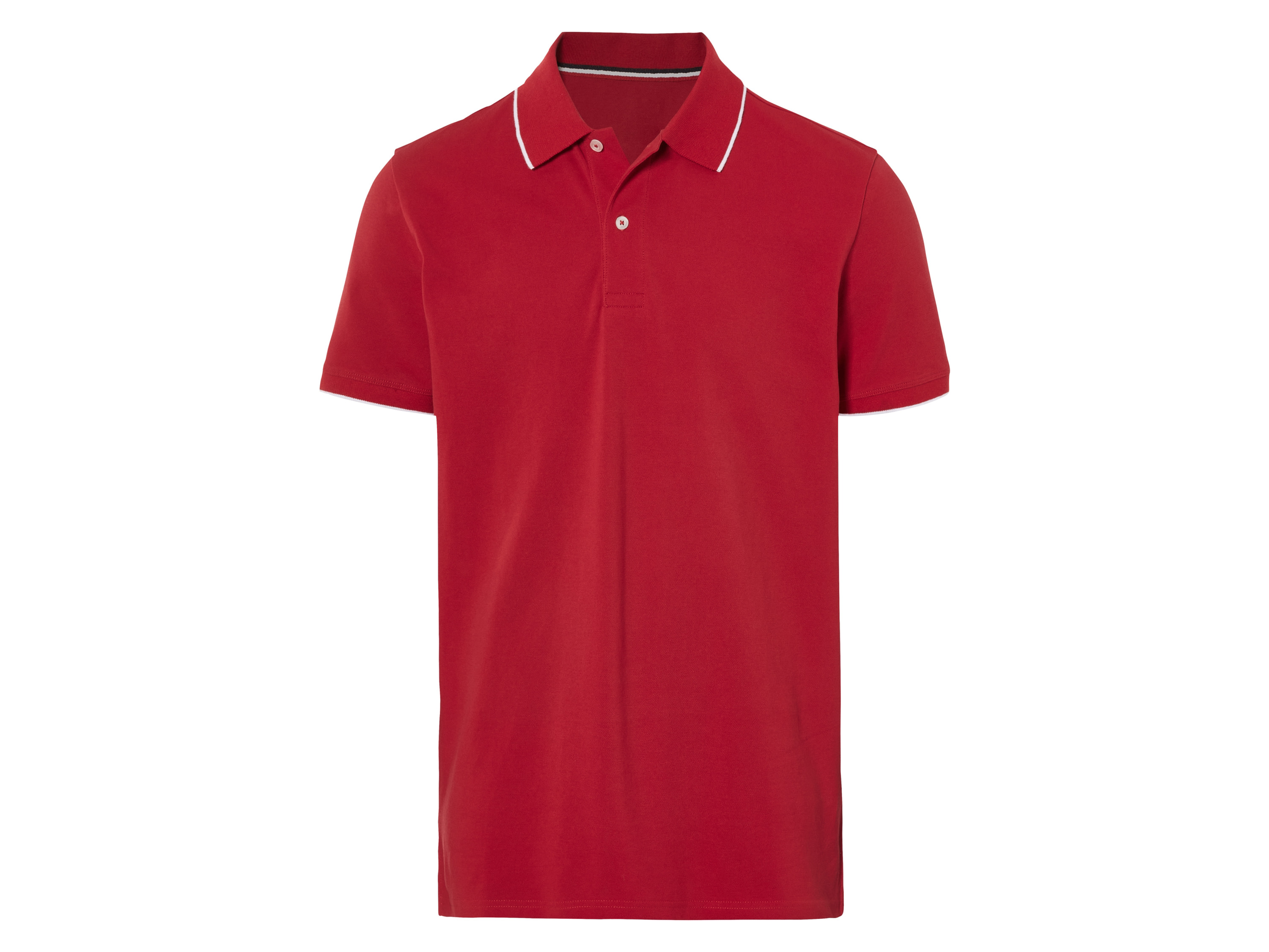Livergy T-shirt polo męski z bawełny Czerwony, S 44/46