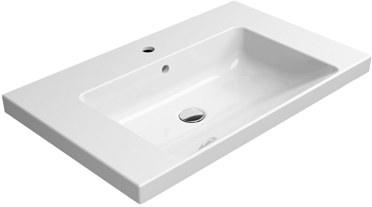 Darmowa Dostawa - Umywalka 80x50 cm prostokątna ścienna-meblowa biała GSI Norm 8634111