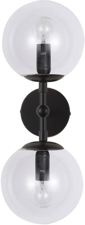 Darmowa Dostawa - Kinkiet 2x40 W czarny-przezroczysty Light Prestige Dorado LP0022WBKTransp