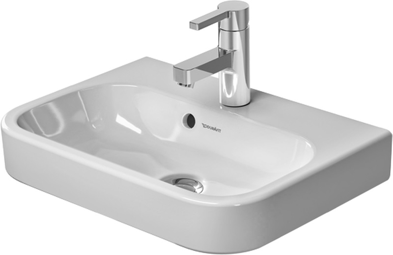 Darmowa Dostawa - Umywalka 50x36 cm półokrągła meblowa biała Duravit Happy D.2 07105000001