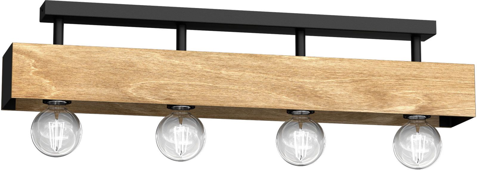 Darmowa Dostawa - Lampa podsufitowa 4x15 W czarny Luminex Miluza 1635