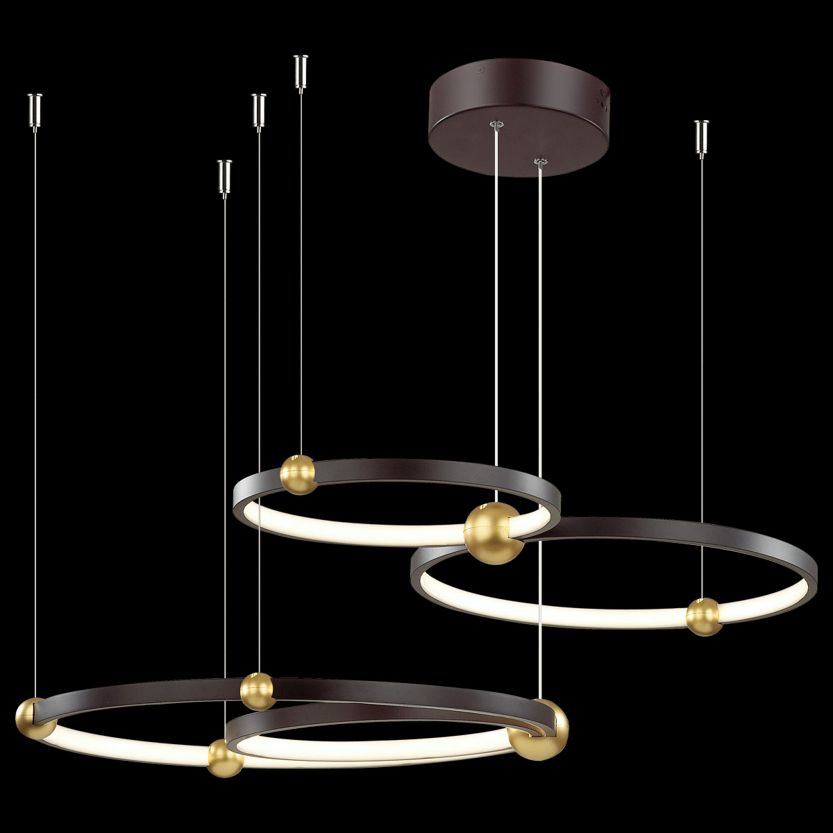 Darmowa Dostawa - Lampa wisząca 4x85 W złoty Altavola Design Aurora LA112P503kblack