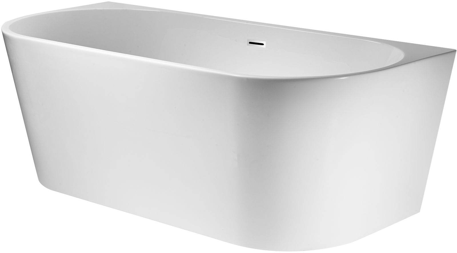 Darmowa Dostawa - Wanna przyścienna 160x75 cm owalna biały Corsan Mono E029LWH