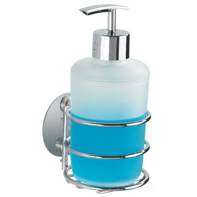 Darmowa Dostawa - Dozownik do mydła 250 ml srebrny Wenko Turbo-Loc rund Stahl 18777100