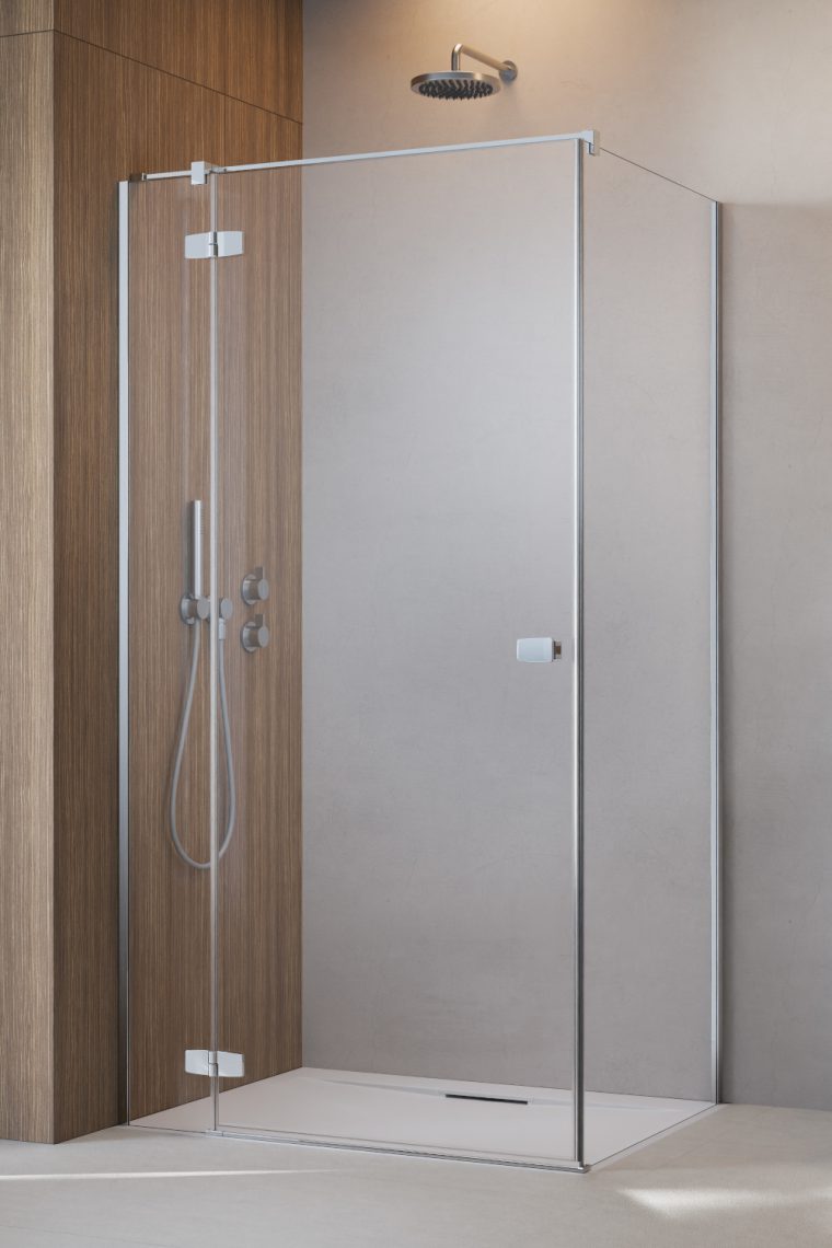 Darmowa Dostawa - Drzwi prysznicowe 120 cm uchylne chrom połysk/szkło przezroczyste Radaway Fuenta Chrome KDJ 13840420101L