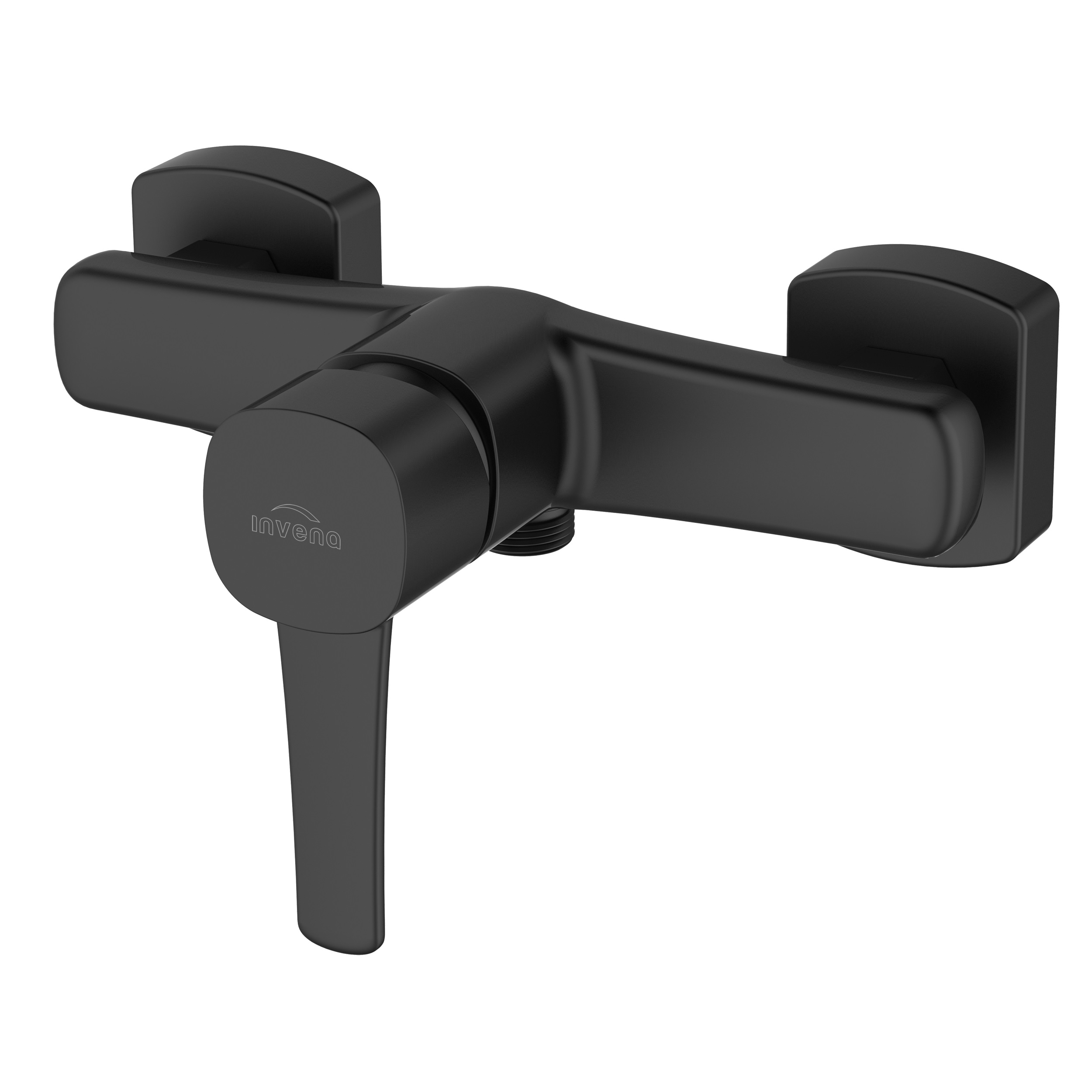 Darmowa Dostawa - Bateria prysznicowa ścienna czarny Invena Glamour BN02004