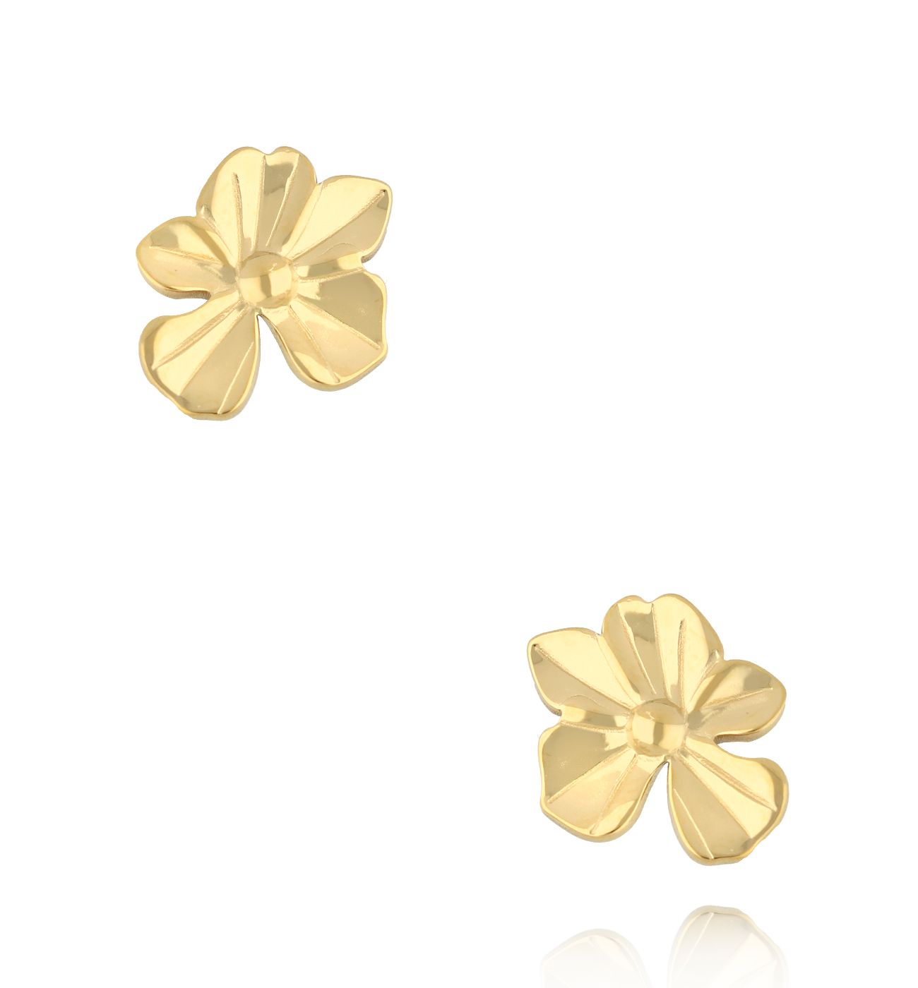 Kolczyki kwiatki złote Velvet Petals KSA2039