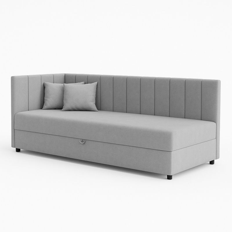 Łóżko kontynentalne 1-osobowe Bonni Sofaro 80x200 Szary 1 szt.