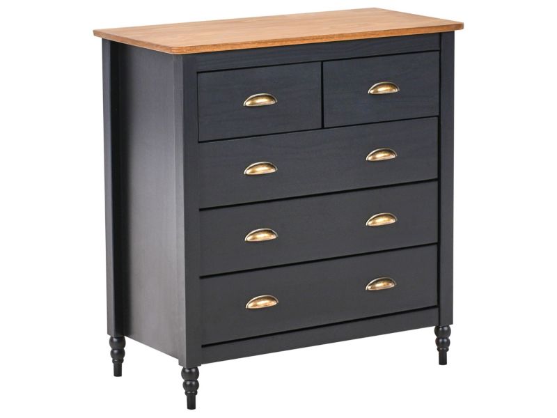 Komoda czarna Shillington 1 szt.