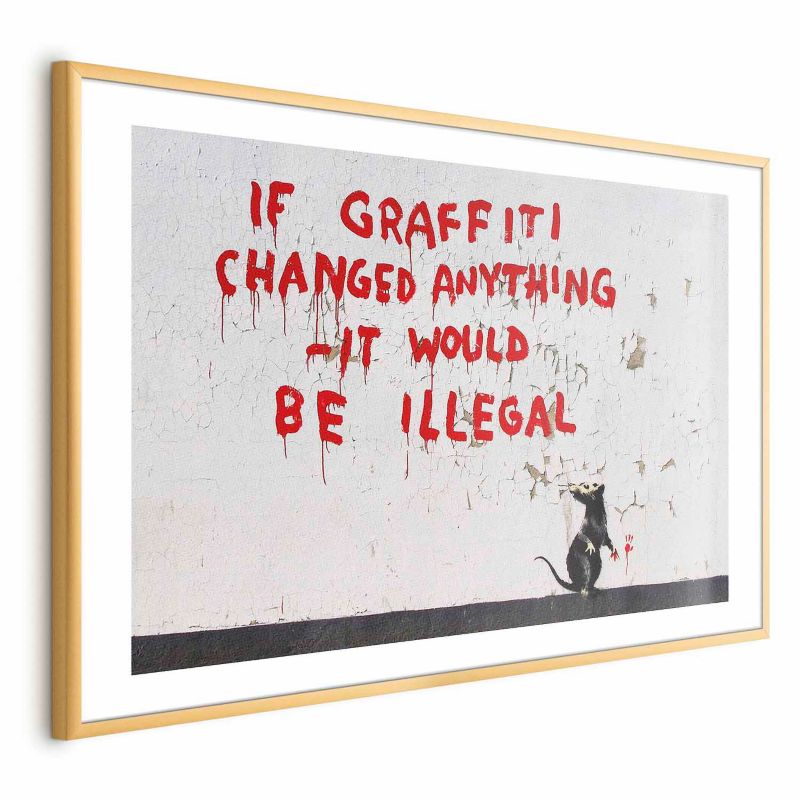 Plakat Artgeist Cytat graffiti 42x29,7 cm z ramą złotą 1 szt